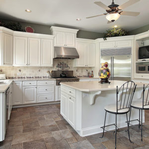 Stone Floor Restoration on Kitchen Floor | Monroe Flooring Contractor